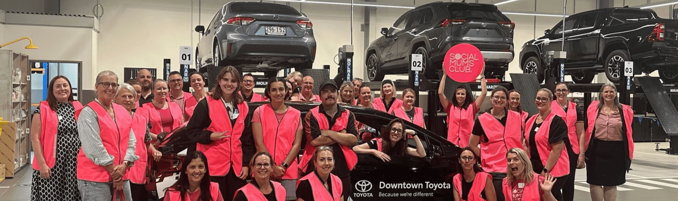 Mums at the Toyota Downtown garage event